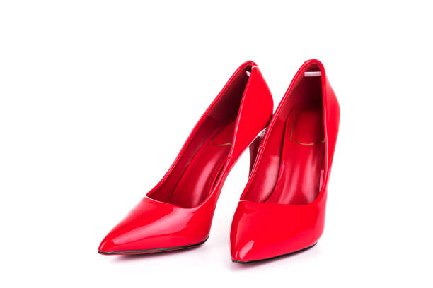 Red high heel women shoes
