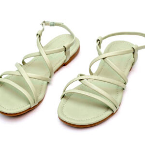 Women's summer sandals on a white background