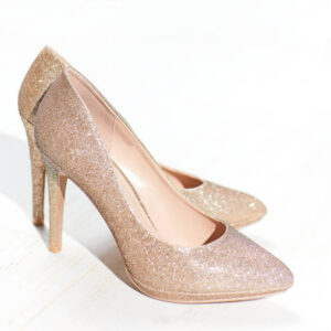 Golden high heel shoes, cinderella pointy pump shoe