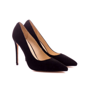 Black women's shoes isolated on white background